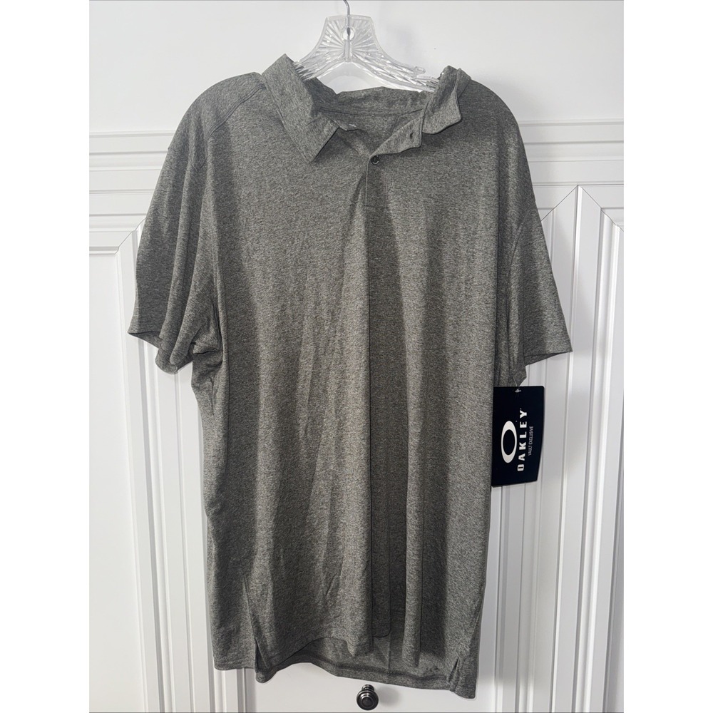 Oakley Polo‎ Shirt Large Men's  Gray Polo Shirt - XXL 2XL - New With Tags
